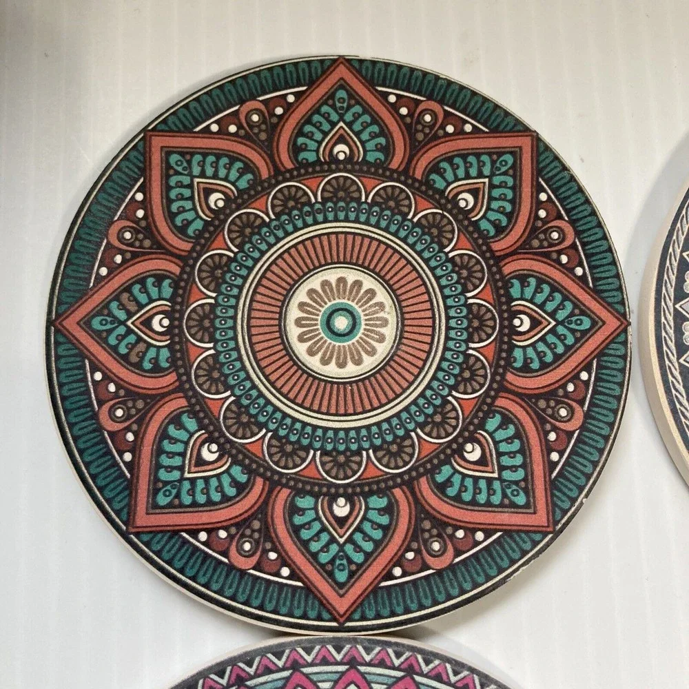 Mandala Coasters Bohemian Ceramic 4